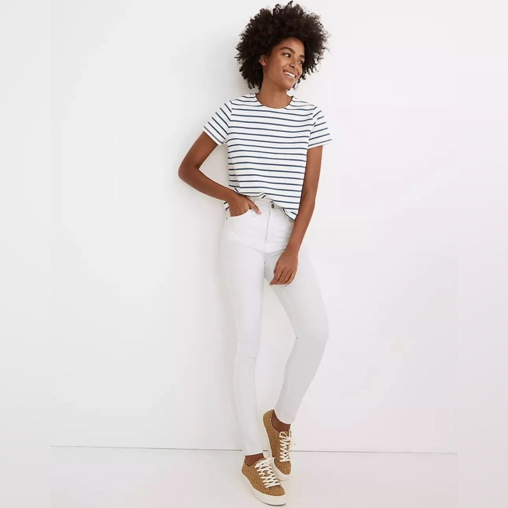 The MADEWELL Women's White 10" High-Rise Skinny Jeans